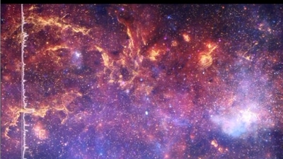 The image is taken from the sonification video of the Milky Way's center. (Instagram/@nasahubble)