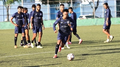 Udanta Singh in training. (AIFF) Udanta Singh in training. (AIFF)