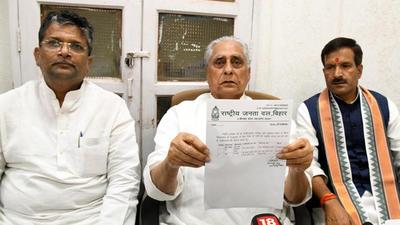 Bihar RJD president Jagdanand Singh releases the list for party candidates for the assembly by-election, at party office in Patna on Sunday. (Santosh Kumar/HT Photo) Bihar RJD president Jagdanand Singh releases the list for party candidates for the assembly by-election, at party office in Patna on Sunday. (Santosh Kumar/HT Photo)