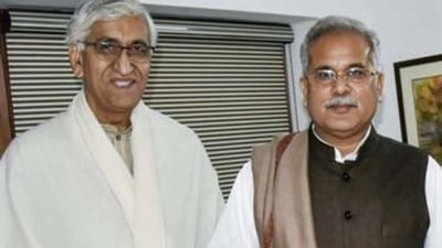 Chhattisgarh CM Bhupesh Baghel and health minister TS Singh Deo. (HT_PRINT) Chhattisgarh CM Bhupesh Baghel and health minister TS Singh Deo. (HT_PRINT)
