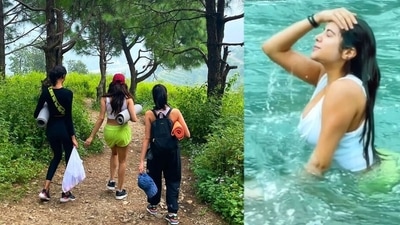 Janhvi Kapoor went on trekking with friends. Janhvi Kapoor went on trekking with friends. 