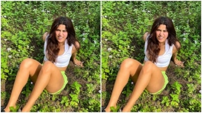 Janhvi left her tresses free in the greens, and posed with her face to the sun. In another picture, she gave us a glimpse of herself chasing butterflies amidst nature. (Instagram/@janhvikapoor)
