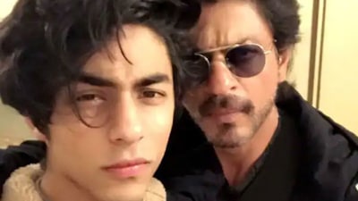 Shah Rukh Khan with son Aryan Khan.