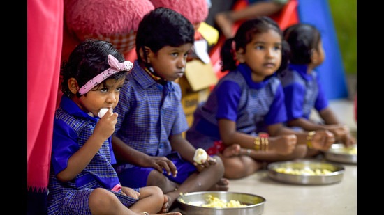 14% of children studying in government schools in villages, and 20% of those in government schools in urban areas, were deprived of midday meals during this period (PTI)