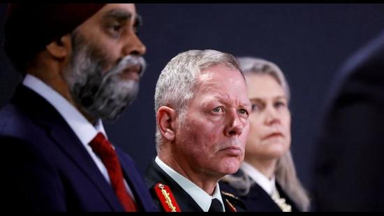 Canada’s minister of national defence Harjit Sajjan (left) faces a tough battle holding on to his prime portfolio in the new Justin Trudeau cabinet over controversies around his former Chief of Defence Staff Canada's General Jonathan Vance (centre) (REUTERS/File photo) Canada’s minister of national defence Harjit Sajjan (left) faces a tough battle holding on to his prime portfolio in the new Justin Trudeau cabinet over controversies around his former Chief of Defence Staff Canada's General Jonathan Vance (centre) (REUTERS/File photo)