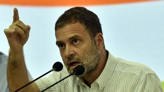 Congress leader Rahul Gandhi tweeted on Sunday regarding farmers' reportedly killed in UP's Lakhimpur Kheri by two SUVs. (Sanjeev Verma/HT Photo)