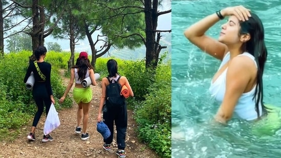 Janhvi Kapoor went on trekking with friends.&nbsp;