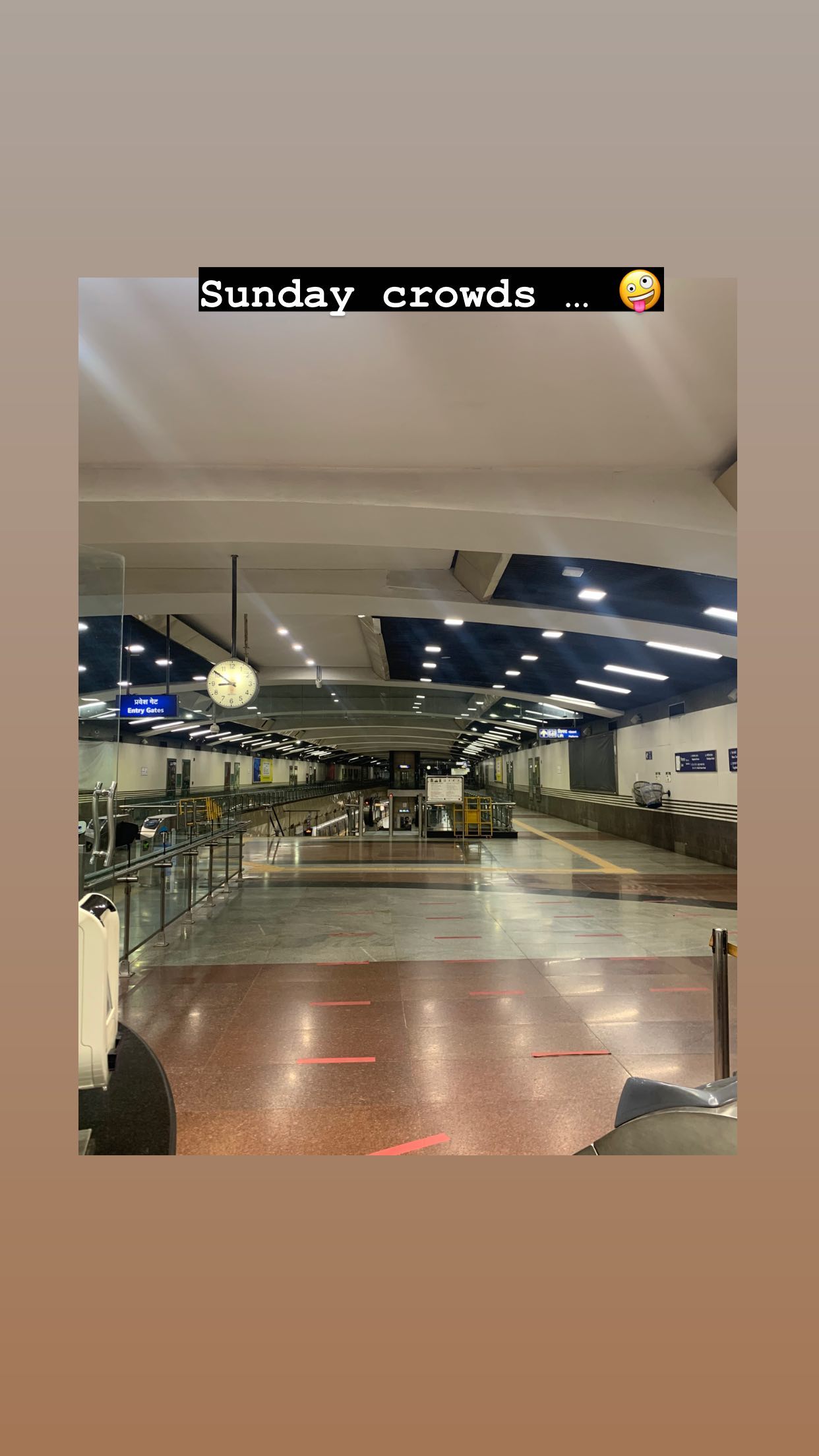 Smriti Irani shared this image of a Metro station. (Instagram/@smritiiraniofficial) Smriti Irani shared this image of a Metro station. (Instagram/@smritiiraniofficial)