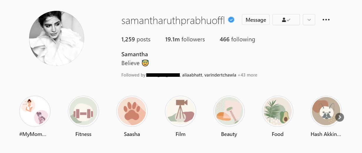 Samantha Akkineni posts her first pic on Instagram since split