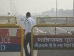 A file photo of the Ghazipur border (HT) A file photo of the Ghazipur border (HT)