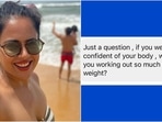Sameera Reddy's reply to fan who targeted her for promoting body positivity is self-love lesson we need(Instagram/@reddysameera) Sameera Reddy's reply to fan who targeted her for promoting body positivity is self-love lesson we need(Instagram/@reddysameera)