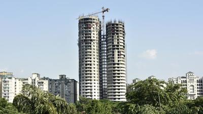 A view of Supertech Emerald Court in Sector 93, Noida. Noida authority town planner Vaibhav Gupta filed the FIR with the vigilance department in Lucknow against everyone found involved in the case. (Sunil Ghosh/HT Photo) A view of Supertech Emerald Court in Sector 93, Noida. Noida authority town planner Vaibhav Gupta filed the FIR with the vigilance department in Lucknow against everyone found involved in the case. (Sunil Ghosh/HT Photo)
