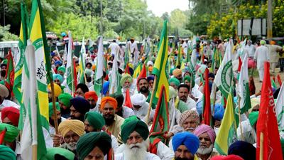 Violence in UP’s Lakhimpur Kheri started after a car mowed down farmers holding a protest against the three farm laws. (ANI PHOTO)