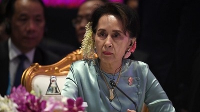 State Counsellor of Myanmar Aung San Suu Kyi during the 22nd ASEAN Plus three summit in Bangkok, Thailand in 2019. (Reuters File Photo)