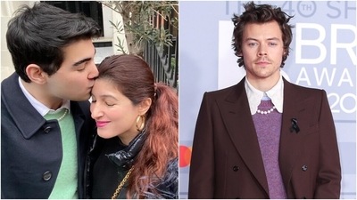 Aarav's outfit from Sunday outing with Twinkle Khanna reminds us of Harry Styles, here's proof Aarav's outfit from Sunday outing with Twinkle Khanna reminds us of Harry Styles, here's proof