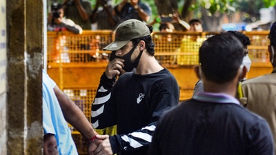 Actor Shah Rukh Khan's son Aryan Khan was arrested in connection with a drugs case.&nbsp; (PTI Photo)