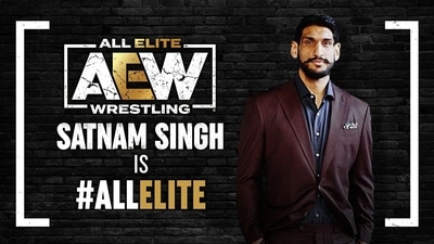 AEW's Satnam Singh. (Twitter/AEW)