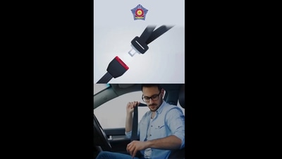 The image is taken from the Dua Lipa’s Levitating related video shared by Mumbai Police. (Instagram/@mumbaipolice)