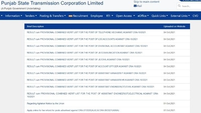 PSTCL result declared for JE, AM, LDC, AO, and Other Posts, checklist at pstcl.org, link here PSTCL result declared for JE, AM, LDC, AO, and Other Posts, checklist at pstcl.org, link here