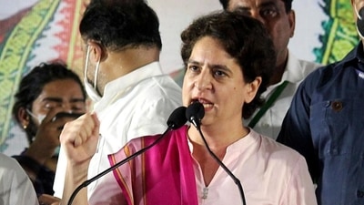Priyanka Gandhi was arrested while she was on her way to meet families of violence victim in Lakhimpur Khiri. (ANI File Photo) Priyanka Gandhi was arrested while she was on her way to meet families of violence victim in Lakhimpur Khiri. (ANI File Photo)
