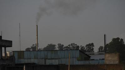 A view of a private factory in Dasna, Ghaziabad, on Monday. Officials said the city will soon get 30 big air filters. (Sakib Ali/HT Photo) A view of a private factory in Dasna, Ghaziabad, on Monday. Officials said the city will soon get 30 big air filters. (Sakib Ali/HT Photo)