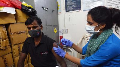 According to the health department records, over 83,900 Covid-19 vaccine doses administered over the past five days were second doses, compared to over 22,000 first doses. (Vipin Kumar /HT PHOTO) According to the health department records, over 83,900 Covid-19 vaccine doses administered over the past five days were second doses, compared to over 22,000 first doses. (Vipin Kumar /HT PHOTO)
