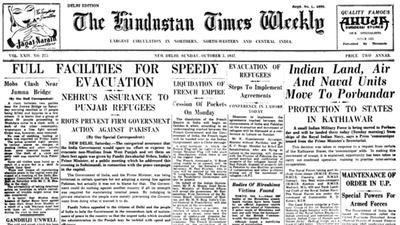 HT This Day: October 5, 1947 — Indian Land, Air And Naval Units Move To Porbandar