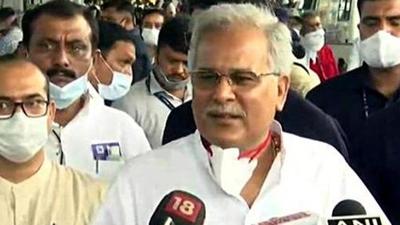 Chhattisgarh chief minister Bhupesh Baghel lashed out at the Uttar Pradesh government for not allowing his plane to land in Lucknow. (ANI) Chhattisgarh chief minister Bhupesh Baghel lashed out at the Uttar Pradesh government for not allowing his plane to land in Lucknow. (ANI)