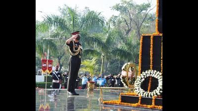 Indian Army chief General Manoj Mukund Naravane during his visit to Kharga Corps in Ambala Cantonment on Monday. Indian Army chief General Manoj Mukund Naravane during his visit to Kharga Corps in Ambala Cantonment on Monday.