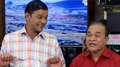 Tanmay Vekaria and Ghanshyam Nayak in a still from Taarak Mehta Ka Ooltah Chashmah. Tanmay Vekaria and Ghanshyam Nayak in a still from Taarak Mehta Ka Ooltah Chashmah.