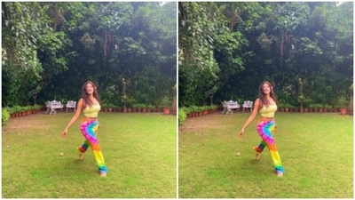 In another picture, Janhvi can be seen walking around in the garden and smiling with all her heart, as she posed for the camera. The actor appropriately captioned her pictures – “Child of the moon, raised by the sun, in a world walked by stars and a sky drawn with flowers.” (Instagram/@janhvikapoor)