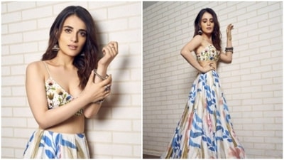 Radhika Madan, in a white embroidered lehenga, looks right out of a fairytale (Instagram/@radhikamadan)