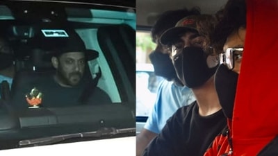 Salman Khan reached Mannat hours after Shah Rukh Khan's son Aryan Khan was arrested by NCB. Salman Khan reached Mannat hours after Shah Rukh Khan's son Aryan Khan was arrested by NCB. 