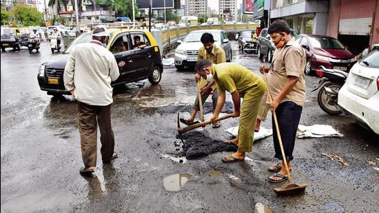 The shopkeepers staged a protest against the civic body in Ludhiana and demanded restoration of road construction work. (Representative photo)