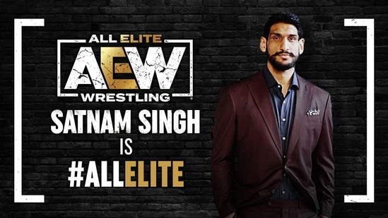 AEW's Satnam Singh.(Twitter/AEW)