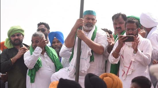 Naresh Tikait said Lakhimpur Kheri violence showed the insensitive face of the government and ruling Bharatiya Janata Party. (HT Photo Deepak Gupta)