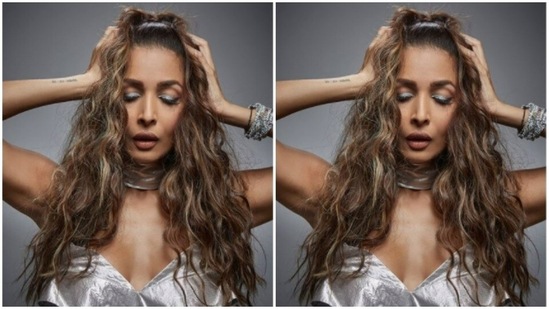In another picture, Malaika Arora can be seen in a closeup portrait shot. In minimal makeup, Malaika was ready to make us stop and stare. Silver eye shadow, soft maroon lipstick and black eyeliner, and Malaika was good to go.(Instagram/@manekaharisinghani)