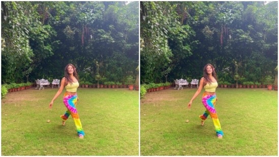 In another picture, Janhvi can be seen walking around in the garden and smiling with all her heart, as she posed for the camera. The actor appropriately captioned her pictures – “Child of the moon, raised by the sun, in a world walked by stars and a sky drawn with flowers.”(Instagram/@janhvikapoor)