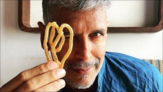 Milind Soman reveals the ‘fitness’ reason behind him eating jalebi(Instagram/milindrunning)