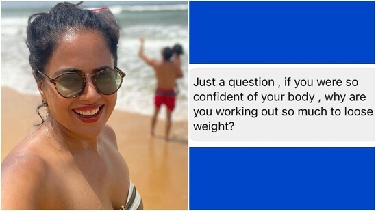Sameera Reddy's reply to fan who targeted her for promoting body positivity is self-love lesson we need(Instagram/@reddysameera)