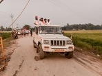 Security personnel were standing vigil at scattered place on the way to Tikonia village on Tuesday, where violence unfolded on Sunday.(PTI Photo. Representative image) Security personnel were standing vigil at scattered place on the way to Tikonia village on Tuesday, where violence unfolded on Sunday.(PTI Photo. Representative image)