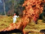 Farm fires are a major source of pollution in Delhi-NCR.(HT File Photo) Farm fires are a major source of pollution in Delhi-NCR.(HT File Photo)