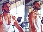 Ranveer Singh works out in the gym. Ranveer Singh works out in the gym.