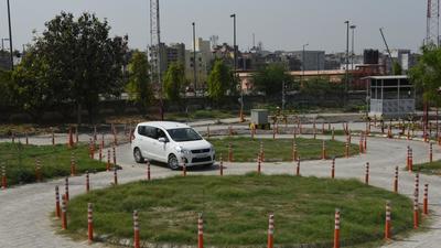 Automated driving test centre at the Institute Of Driving and Traffic Research in New Delhi. (HT Photo) Automated driving test centre at the Institute Of Driving and Traffic Research in New Delhi. (HT Photo)