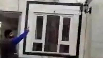Armed men, suspected to be Taliban fighters, barged into Gurdwara Karte Parwan in Afghanistan capital Kabul and damaged CCTV cameras installed on the premises.  (Twitter video screengrab/@OSINT_Insider)