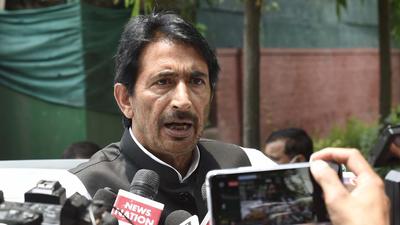 Jammu and Kashmir Congress president Ghulam Ahmad Mir was detained while protesting against Lakhimpur Kheri violence case. (Arvind Yadav/HT PHOTO)