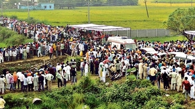 Farmers gather in Lakhimpur Kheri on October 4, 2021 (HT Photo) Farmers gather in Lakhimpur Kheri on October 4, 2021 (HT Photo)