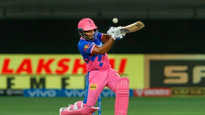 Samson of Rajasthan Royals bats. (PTI) Samson of Rajasthan Royals bats. (PTI)