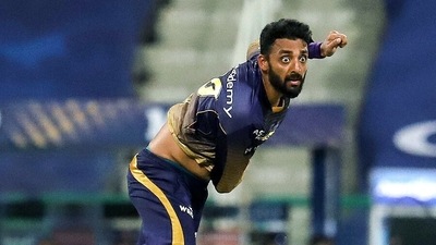 Varun Chakravarthy of Kolkata Knight Riders (ANI)
