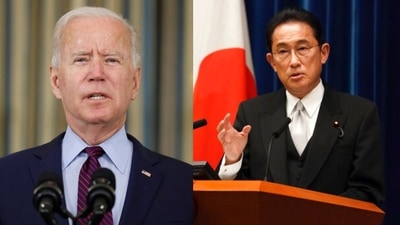The 20-minute phone conversation on Monday started with Biden congratulating Kishida on taking office. (File Photo) The 20-minute phone conversation on Monday started with Biden congratulating Kishida on taking office. (File Photo)